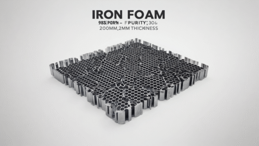 Iron Foam for Battery and Supercapacitor Research, 98% Purity, 300×200 mm, 2 mm Thickness - Image 2
