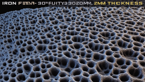 Iron Foam for Battery and Supercapacitor Research, 98% Purity, 300×200 mm, 2 mm Thickness - Image 3