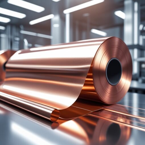 High-Performance Copper Foil Rolls for Lithium Ion Battery, Size: 25 µm