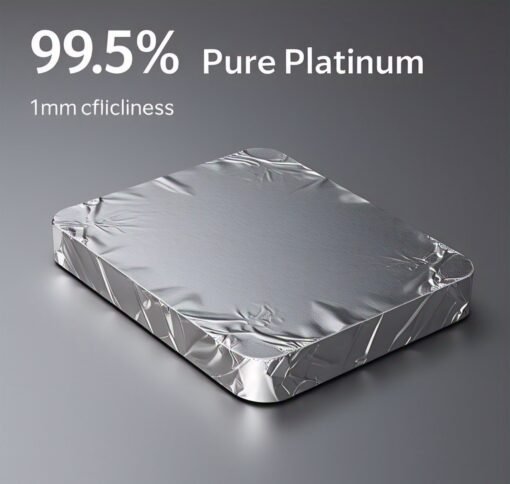 Platinum Foil | 99.95% Purity | 1 mm Thickness | 10x10 cm | High-Performance Material for Research & Industrial Use