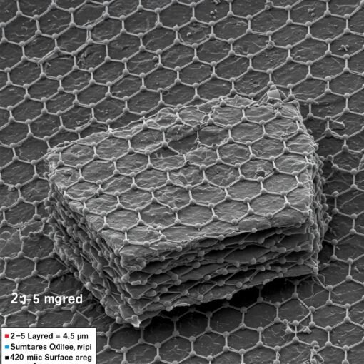 Graphene Oxide, 2-5 Layer, Dia: 4,5 µm, SA: 420 m2/gr