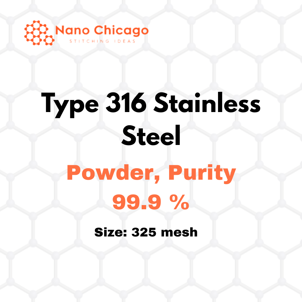 Type 316 Stainless Steel Powder, Purity: 99.9 %, Size: 325 mesh