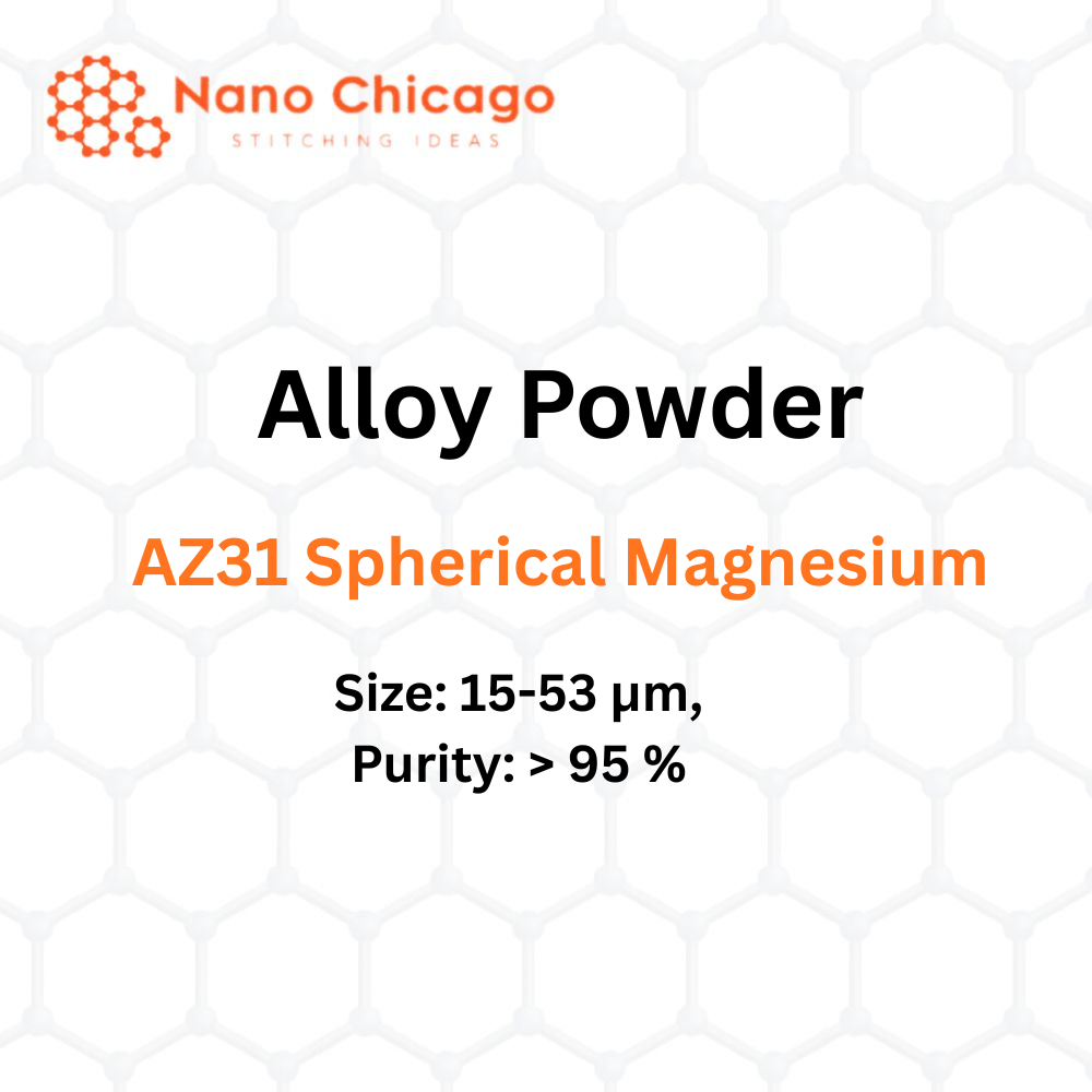 High-Quality AZ31 Spherical Magnesium Alloy Powder – 15-53µm Particle Size, Purity > 95% for 3D Printing, Aerospace, and Biomedical Applications