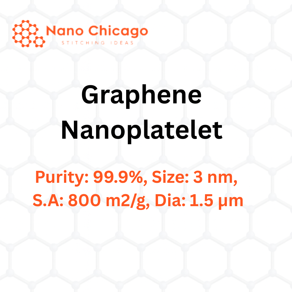 Graphene Nanoplatelet, Purity: 99.9%, Size: 3 nm, S.A: 800 m2/g, Dia: 1.5 μm