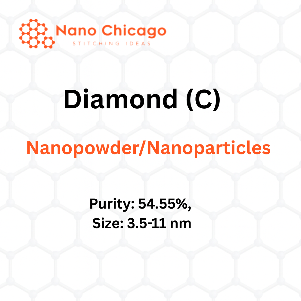 Diamond (C) Nanopowder/Nanoparticles, Purity: 54.55%, Size: 3.5-11 nm