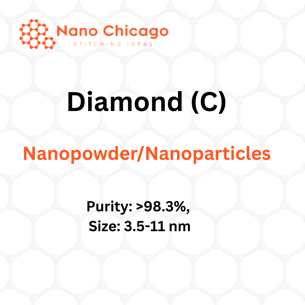 Diamond (C) Nanopowder/Nanoparticles, Purity: >98.3%, Size: 3.5-11 nm