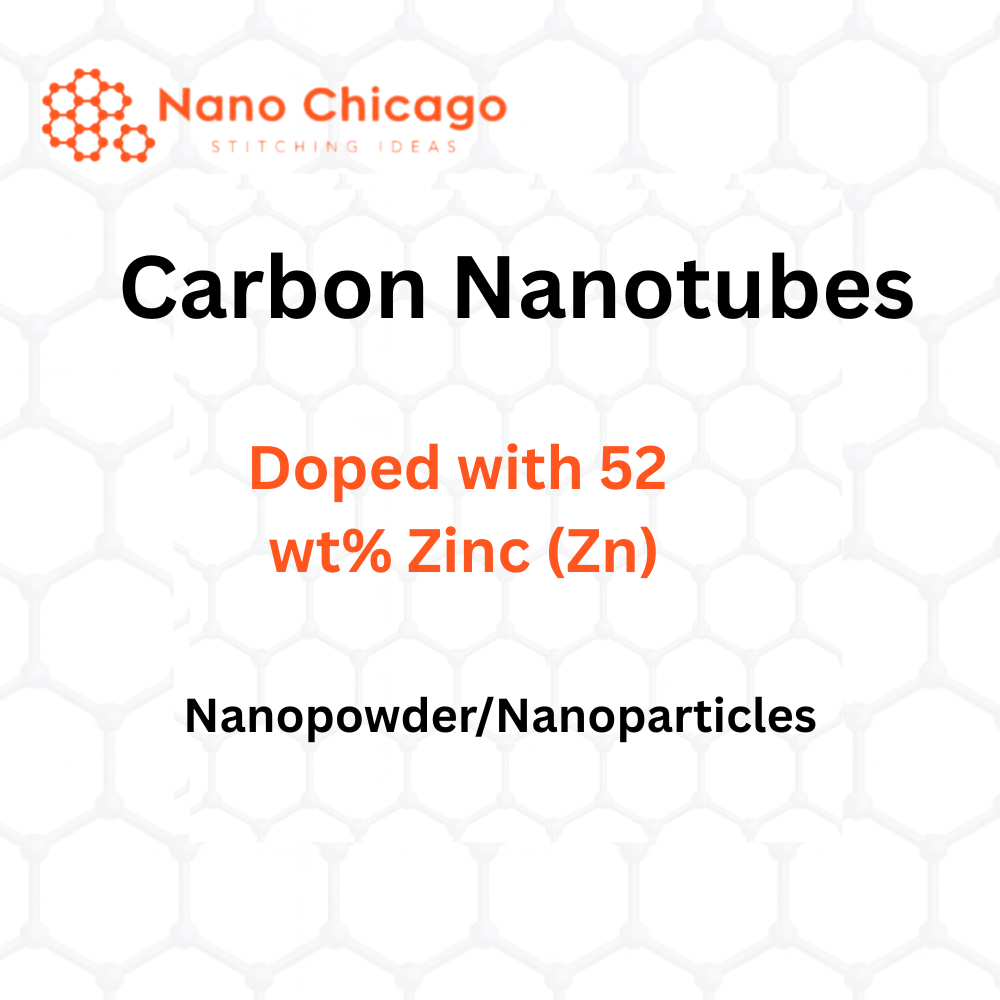 Carbon Nanotubes Doped with 52 wt% Zinc (Zn) Nanopowder/Nanoparticles