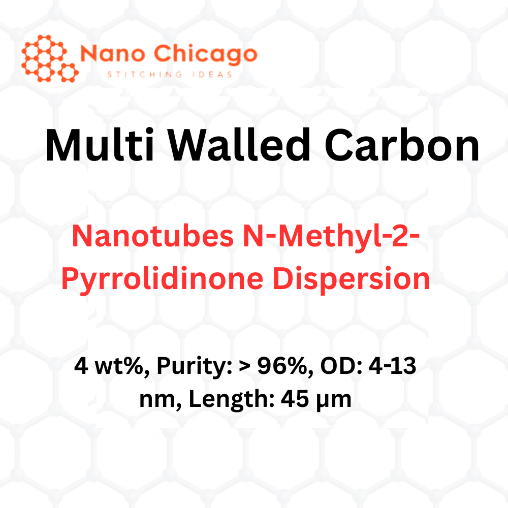 Multi Walled Carbon Nanotubes N-Methyl-2-Pyrrolidinone Dispersion, 4 wt%, Purity: > 96%, OD: 4-13 nm, Length: 45 µm