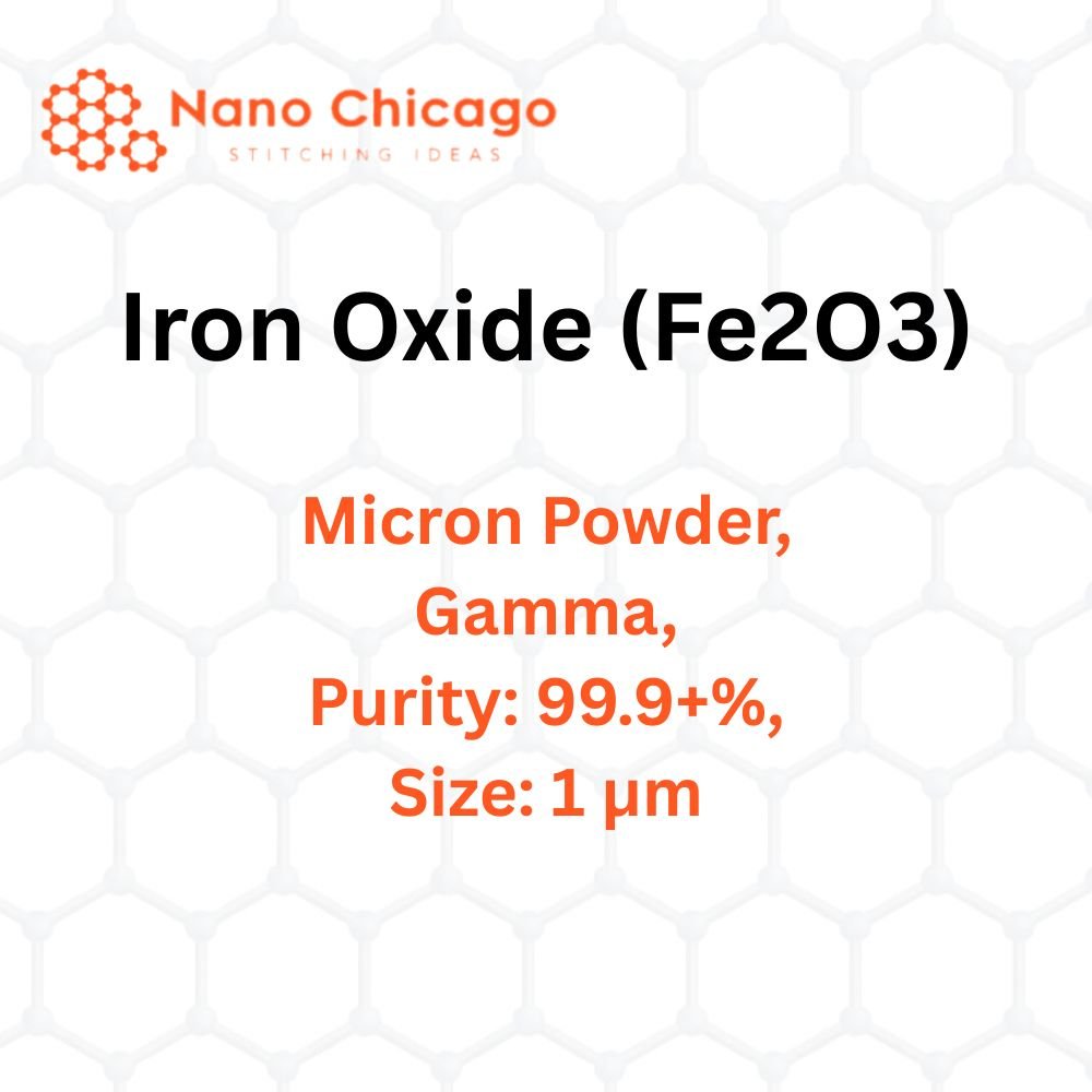 Iron Oxide (Fe2O3) Micron Powder, Gamma, Purity: 99.9+%, Size: 1 µm