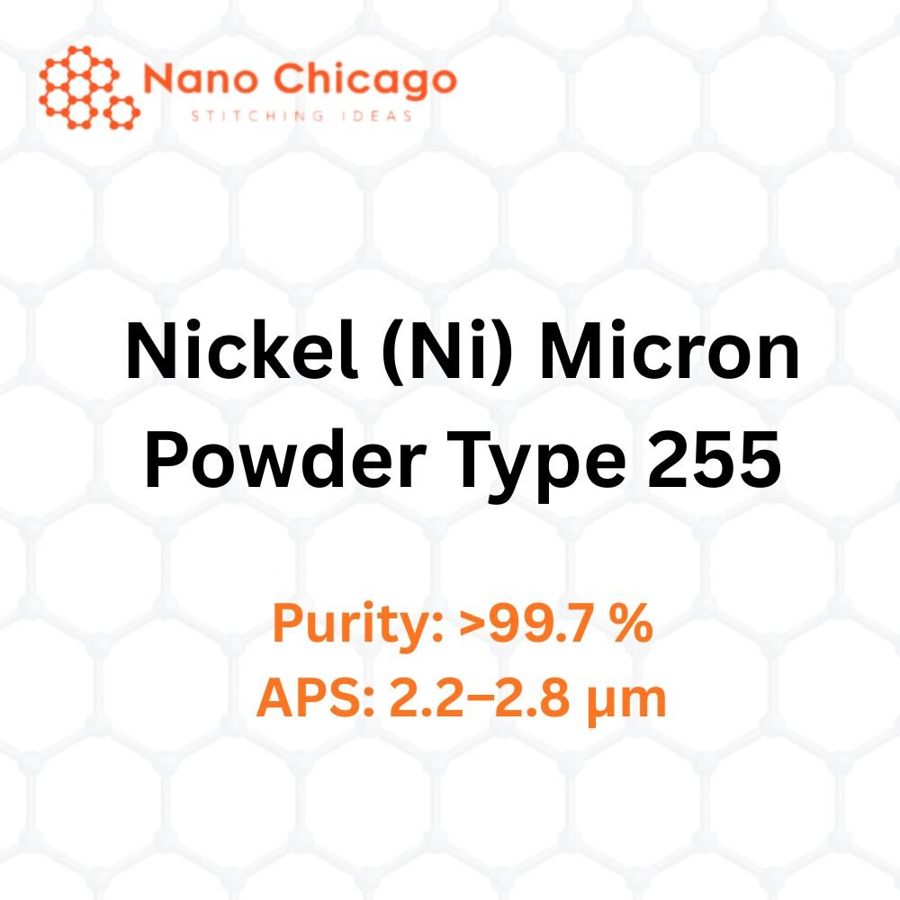 Nickel (Ni) Micron Powder Type 255, Purity: >99.7 %, APS: 2.2–2.8 μm