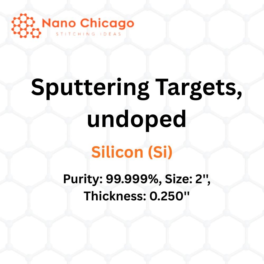 Silicon (Si) Sputtering Targets, undoped, Purity: 99.999%, Size: 2'', Thickness: 0.250''