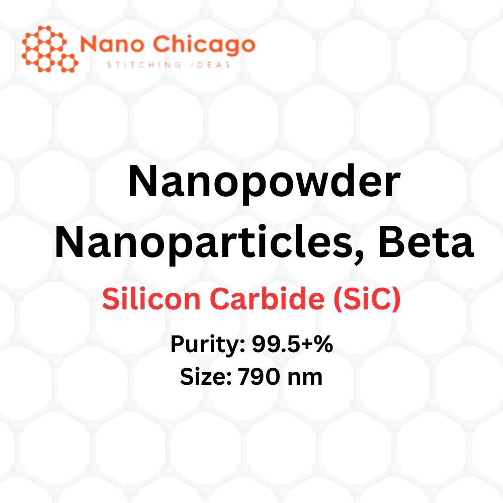 Silicon Carbide (SiC) Nanopowder/Nanoparticles, Beta, Purity: 99.5+%, Size: 790 nm