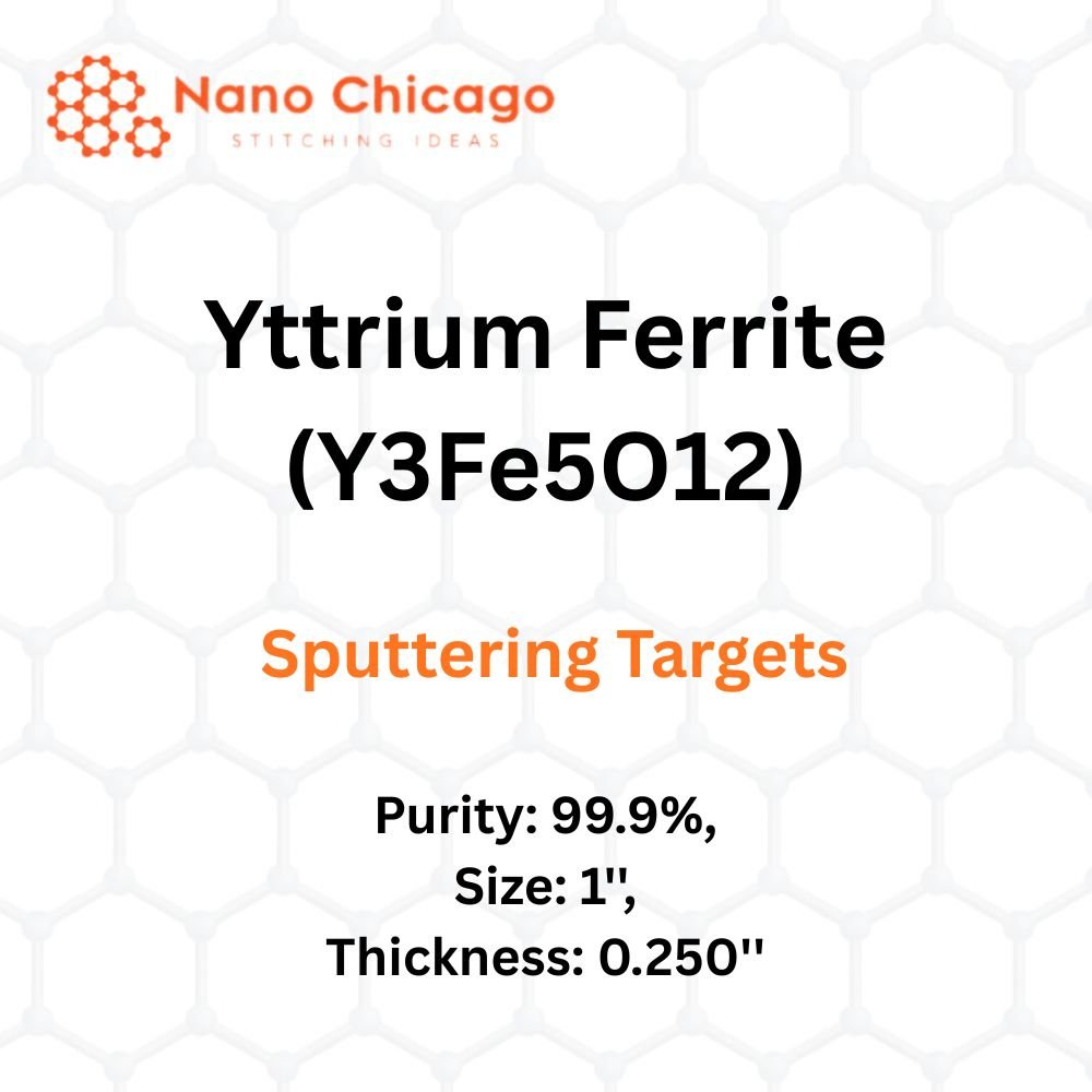 Yttrium Ferrite (Y3Fe5O12) Sputtering Targets, Purity: 99.9%, Size: 1'', Thickness: 0.250''
