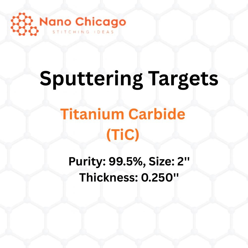Titanium Carbide (TiC) Sputtering Targets, Purity: 99.5%, Size: 2'', Thickness: 0.250''