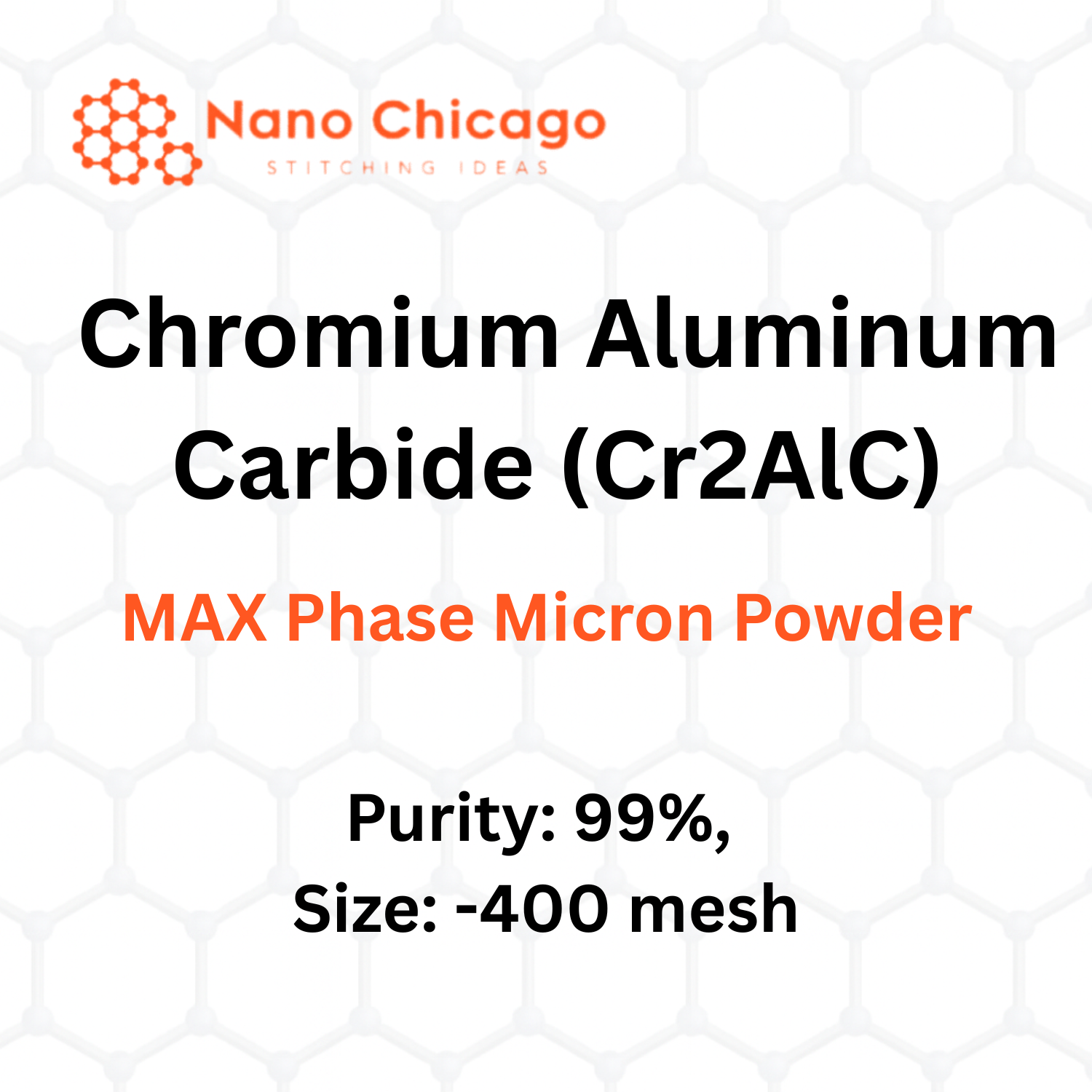 Chromium Aluminum Carbide (Cr2AlC) MAX Phase Micron Powder